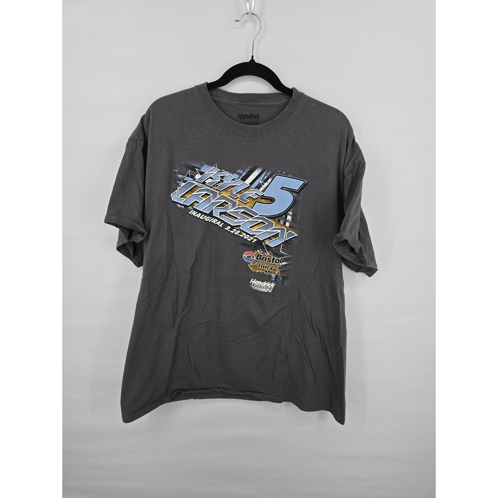 Kyle Larson Hendrick Motorsports Bristol Dirt Race T-Shirt Mens XL Gray NASCAR